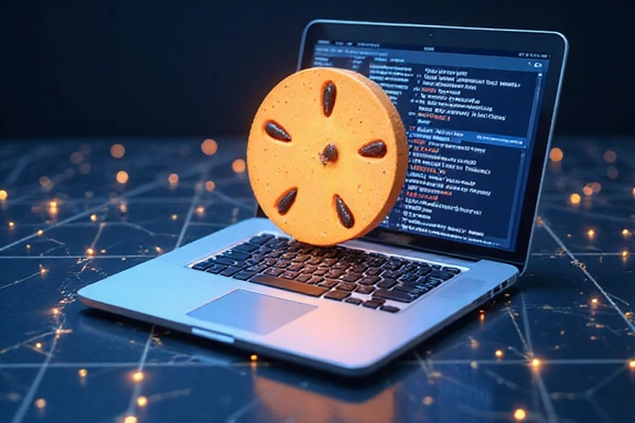 Illustration of a cookie on a digital device