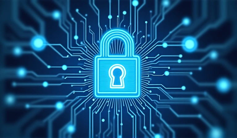 Secure data lock icon representing privacy protection